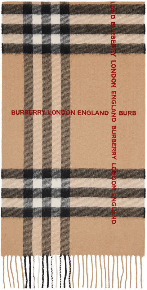 burberry scarf ssense|Burberry: Beige & Black Logo Wool Scarf .